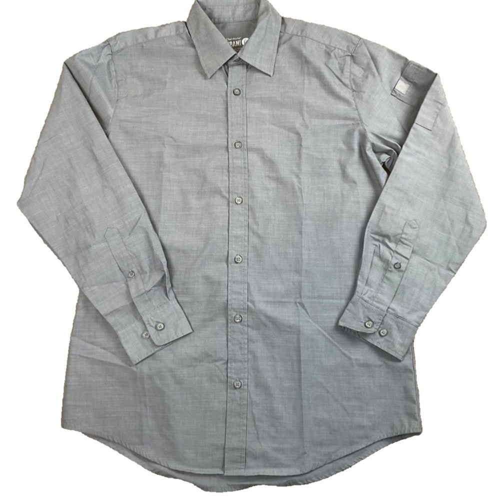 Chef Works Urban Shirt,Gray, Long Sleeve, Button Up Shirt Mens Size Medium